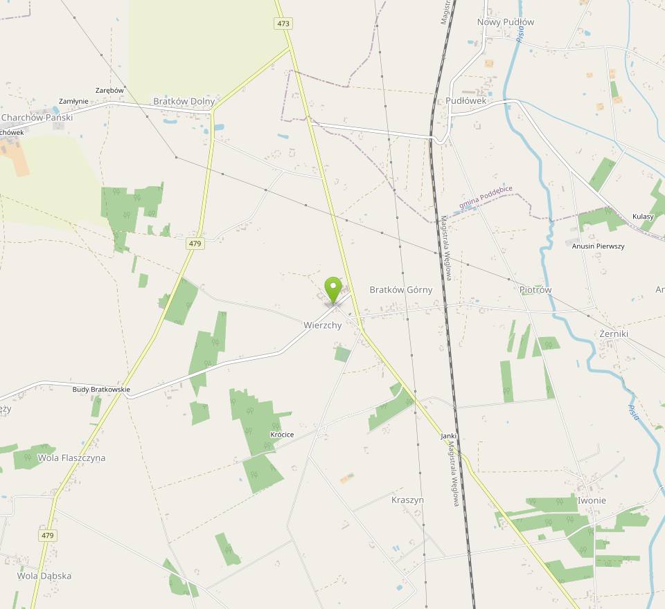 Mapa okolicy: Wierzchy 5, 99-232 Zadzim